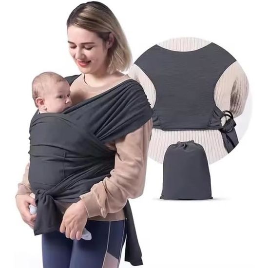Écharpe De Portage Bébé Latérale Ergonomique - Jusqu'à 20 Kg - Polyester Respirant - Réglable - 3