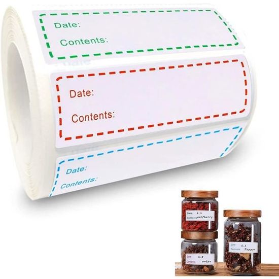 200 Étiquettes Autocollantes 6x3 Cm Pour Bocaux Congélation - Amovibles Et Faciles à Écrire | Organisation Cuisine