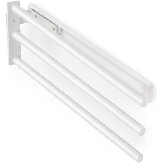 PTONZ Porte Torchons Cuisine Extensible Acier Inoxydable - Overdoor Sans Percage Argent