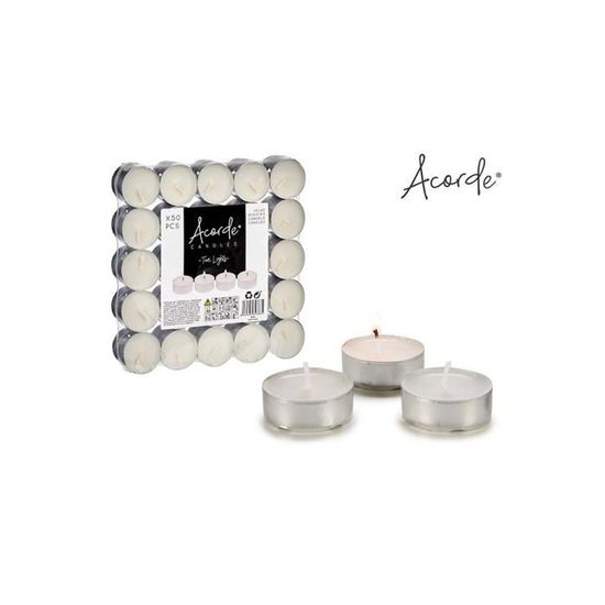 AuraDecor Lot De 100 Bougies Chauffe-plat Blanches Avec Durée De Combustion De 2,5 à 3 Heures | Bougie Chauffe-plat | Bougies Chauffe-plat | Bougies Chauffe-plat | Bougies Chauffe-plat | Bougies