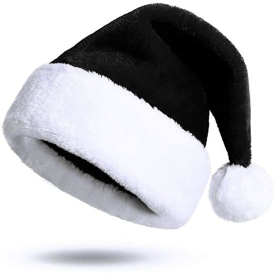 Bonnet De Père Noël Lumineux LED - 3 Modes Clignotants - Taille Adulte - Fourrure Violette