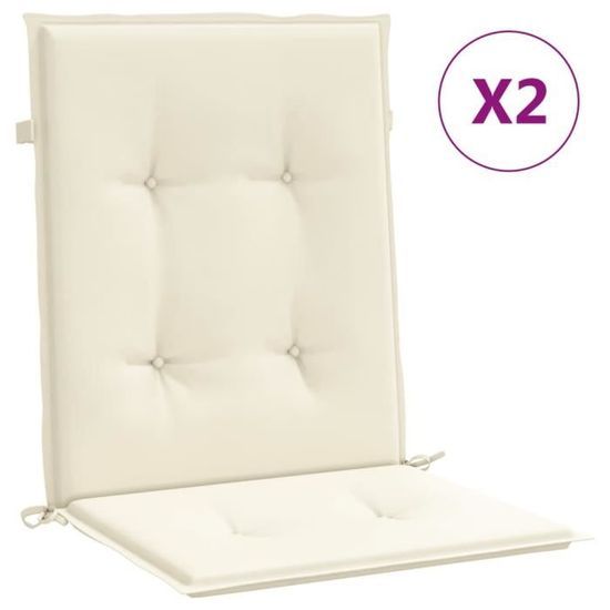 Lot De Coussin De Chaise De Jardin Épais - 125x55 Cm - Résistant Aux UV - Avec Sangles De Fixation - Confort Haut De Dos