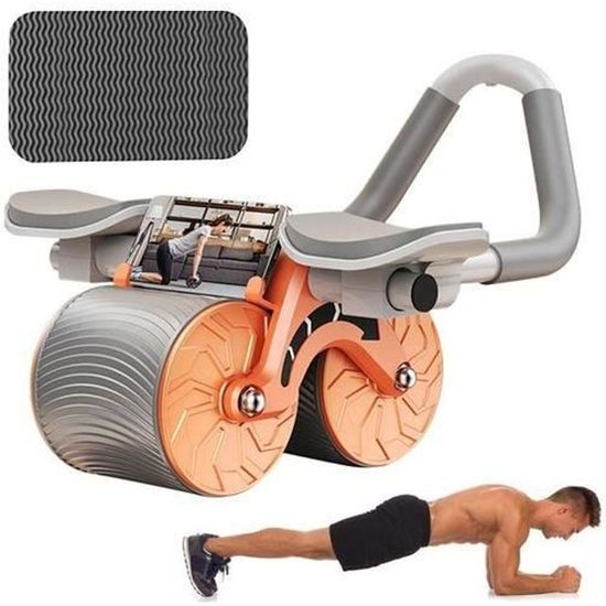 Rouleau D'exercice Abdominal – Rouleau Abdominal Avec Automatique, Roue Abdominale Auto-rebondissante | Roue Abdominale Multifonction Avec Genouillère Pour Entraînement Des Abdominaux Et