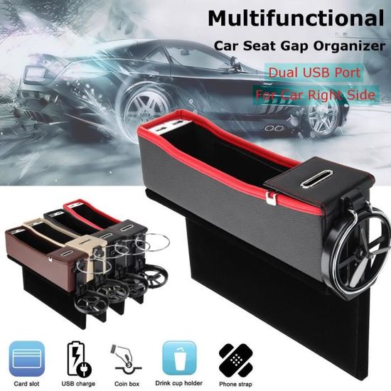 TopLLC Car Sac De Rangement Tableau De Bord Suspendu En Cuir Cristal Boîte Organisateur Porte-Lunettes Téléphone Organisateur De Rangement Auto