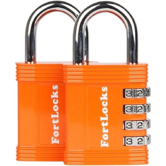 Cadenas Vélo En U à Combinaison 4 Chiffres - Anti-Vol Acier Haute Résistance Avec Coque Silicone - Noir/Orange - 13