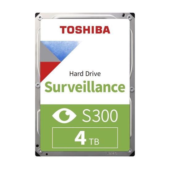 TOSHIBA - Disque dur Interne - S300 - 4To - 7 200 tr/min - 3.5" (Bulk) (HDWT140UZSVA)