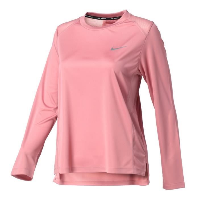 NIKE T-shirt manches longues - Femme - Rose - Cdiscount Sport