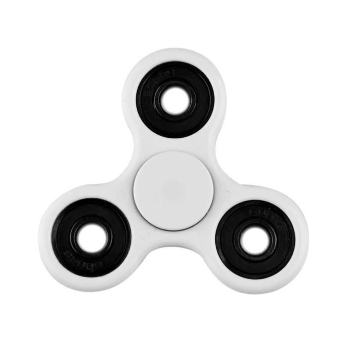 Lacaca® simple EDC cool plastique de spinner à main Fileur Doigt gyro unique triangle blanc Finger Toy
