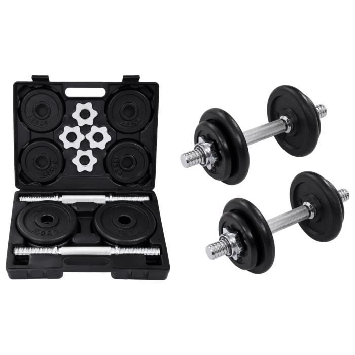 Ensemble d'haltères 15 pcs 20 kg Fonte RUR