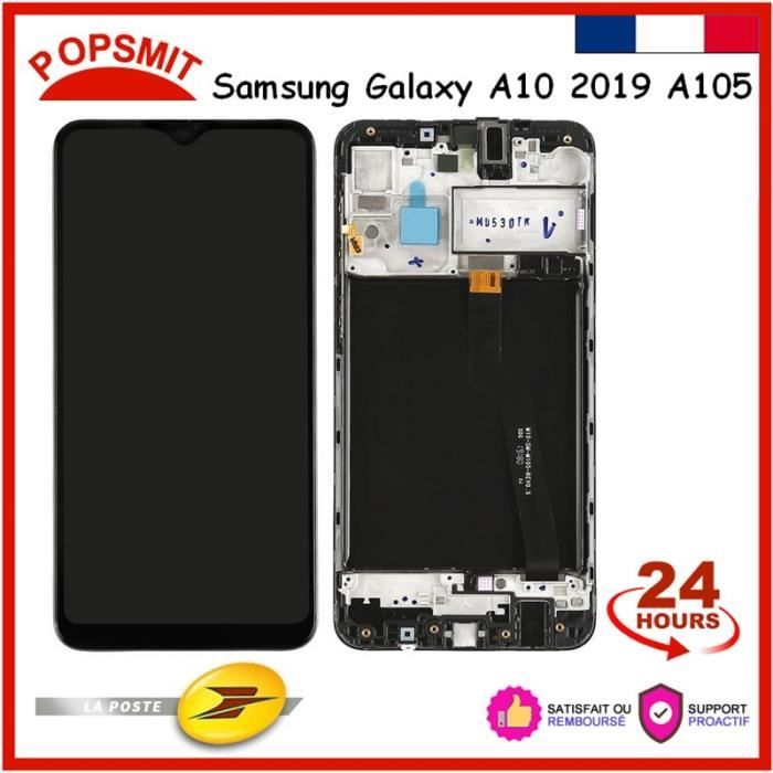 Complet Ecran vitre tactile lcd CHASSIS - Noir Pour Samsung Galaxy A10 2019 A105