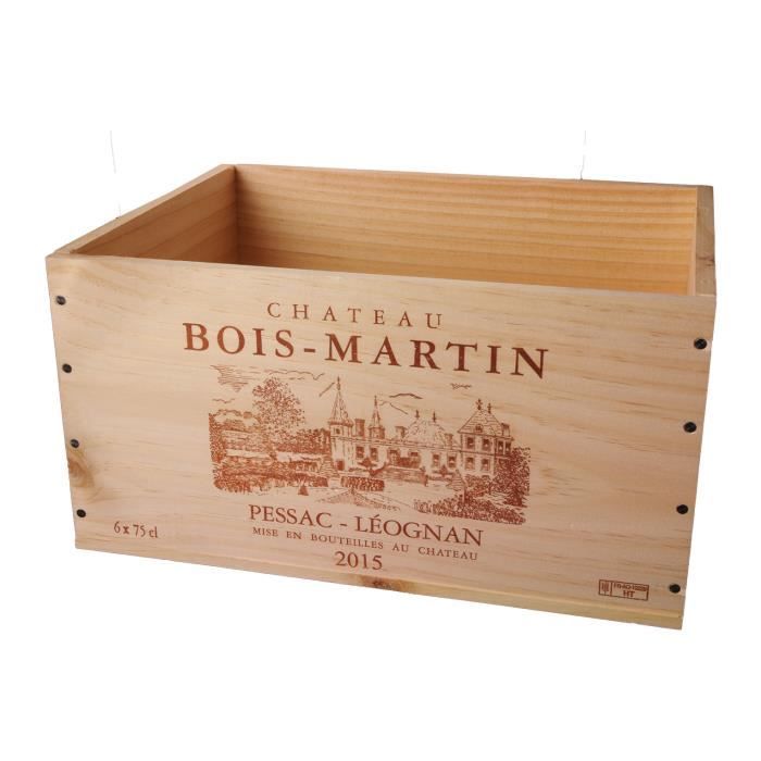 La Caisse Bois 6x75cl estampillé Château Bois-Martin - coffret