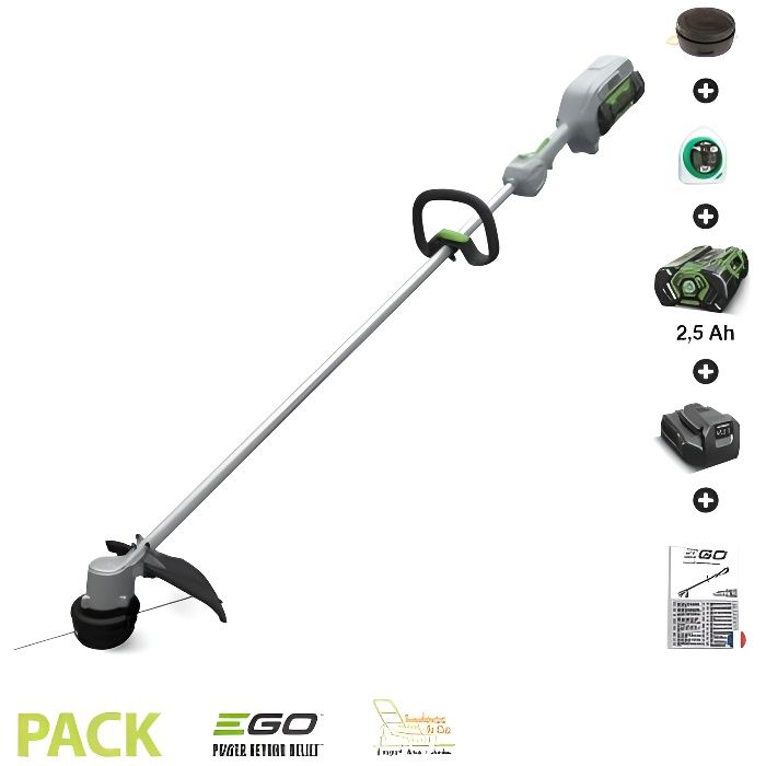Pack coupe bordure sans fil EGO POWER à tête de coupe 33 cm - Pack batterie lithium 56V 2,5 Ah et chargeur - ST1300E