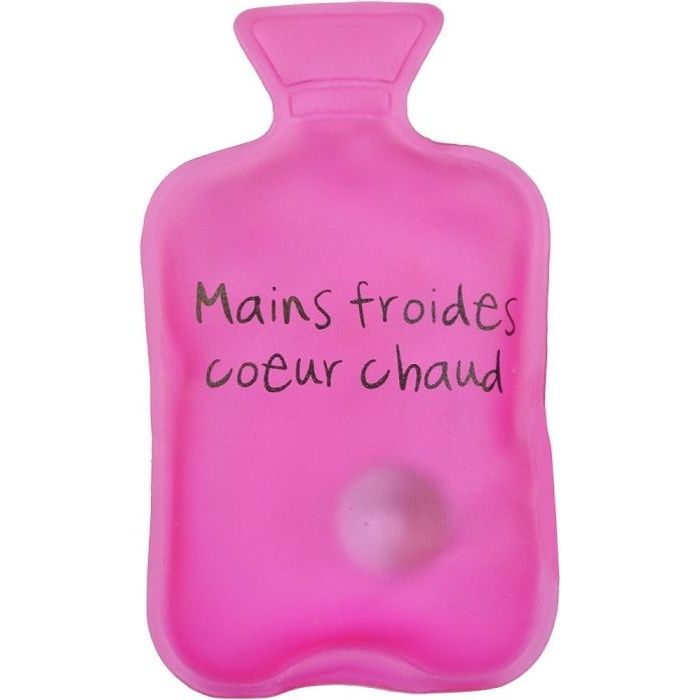 Mini Bouillotte Chaufferette Poche Mots Fun Rose