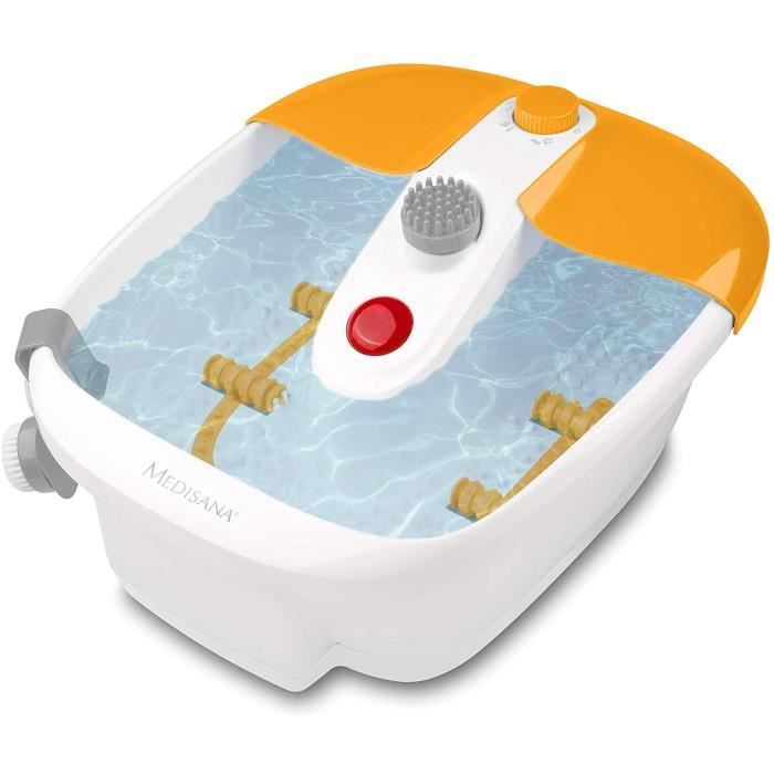 Medisana FS 883 bain à remous pour les pieds avec réflexologie plantaire - bain de pieds électrique, fonction chauffante, massage pa