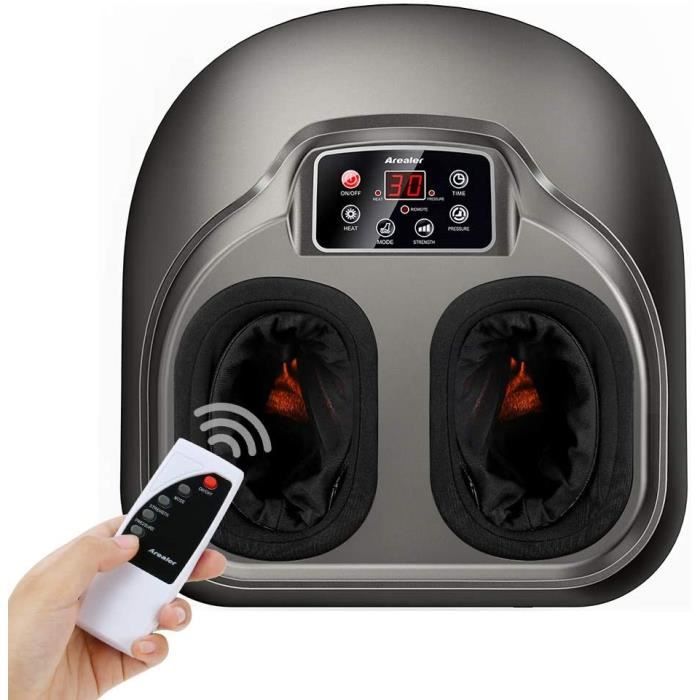 Appareil Massage Pied, AREALER Massage Shiatsu Electrique Masseur Chauffant Equiper la Télécommande Massager Pétrissage Profond & Pr