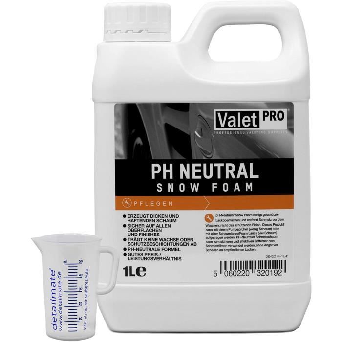 Mousse de neige ValetPRO - Ph neutre - 1 l - Pour spray de lavage auto + 1 gobelet doseur de 50 ml - Par detailmate