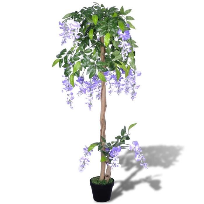 Wisteria artificiel Plante artificielle décorative 120 cm- Arbre Artificiel décoration Jardin pour Intérieur et Extérieur-FLEUR
