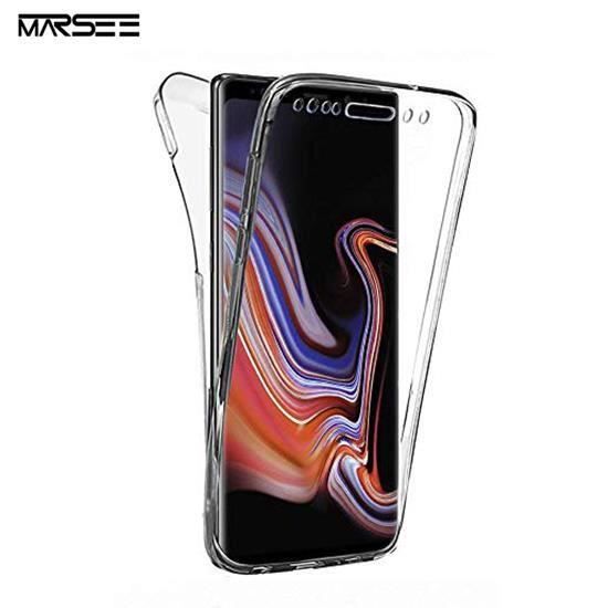 Coque Samsung Galaxy Note 9，Transparent Silicone Gel Case Intégral 360 Degres Full Body Protection Anti-Rayures pour Samsung Note 9