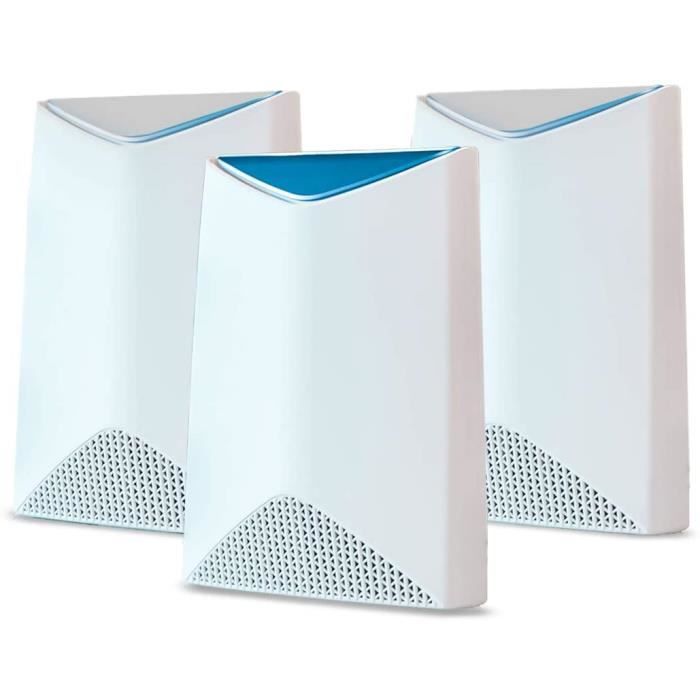 REPETEUR DE SIGNAL NETGEAR Sytegraveme WiFi Mesh TriBandes SRK60B03 AC3000 Pack de 3 525 msup2 3 Gibtss Un WiFi partout agrave l104