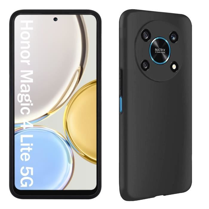 Coque pour Honor Magic4 Lite 5G/ X9 5G/ X30 5G , Étui Housse Mate en Silicone Liquide Souple AURSTORE, Noir