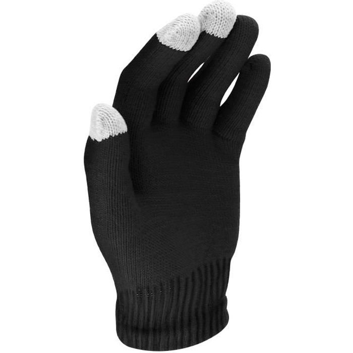 Gants Tactiles Universelle Fluidité Tactile Conservée Extensible Unisexe Noir