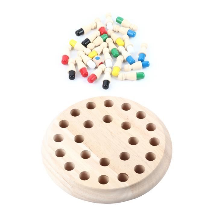 Jeux de mémoire en Bois pour Enfants et Adultes - Jeux de société familiaux pour Enfants et Adultes - Jeux de logique en Bois HB04