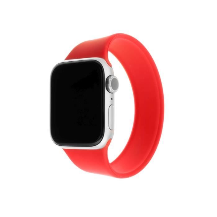 Bracelet élastique en silicone FIXED Silicone Strap pour Apple Watch 42-44-45mm, taille L, rouge