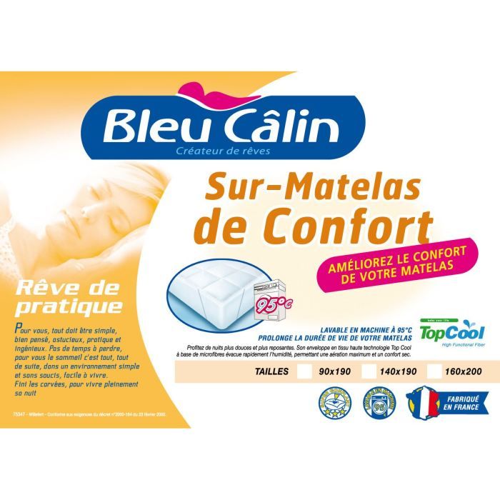 Surmatelas a Bouillir 140x190 400gr/m2 Fabricat…