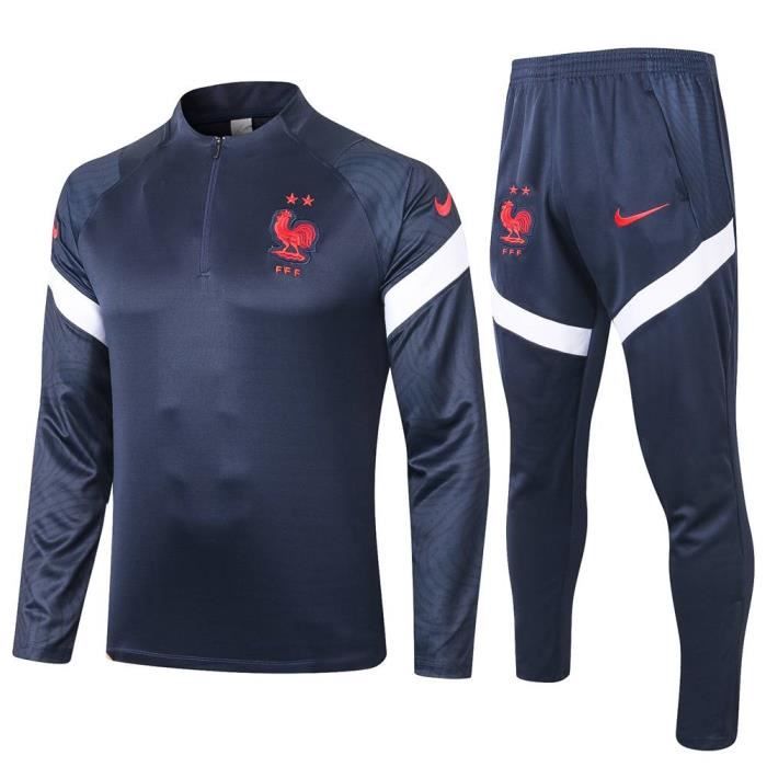 Survêtements Foot Homme Equipe de France - Maillot Foot Enfants Garçon Homme 20-21 Survêtements Foot Maillot de Foot