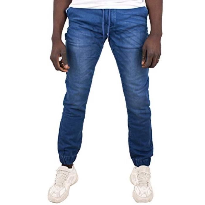 Pantalon jogger denim uni Torrente Couture Vito - Bleu Indigo
