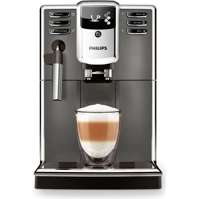 PHILIPS EP5314/10 Machine à café Espresso Automatique - Broyeur céramique - Mousseur à lait classique - Ecran LCD - Gris Anthracite
