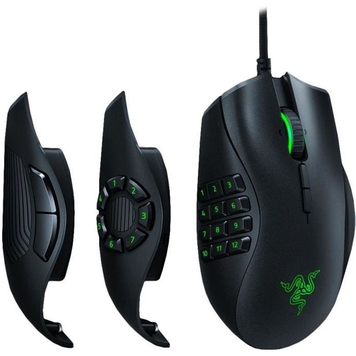 Razer Naga Trinity MMO, Droitier, Optique, USB, 16000 DPI, 120