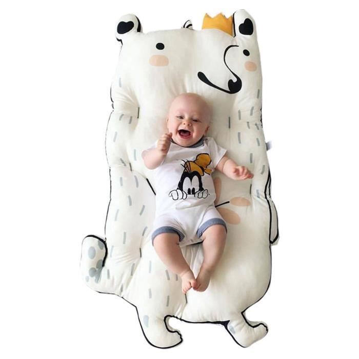 Tapis rampant a motif de dessin anime de raton laveur pour le bebe ,mat decoratif en coton doux de maison, tapis de chambre