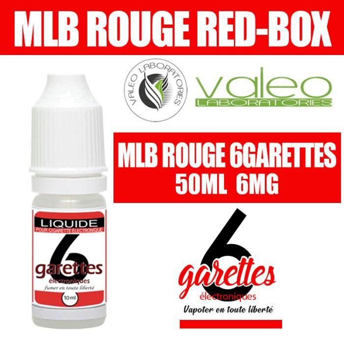E LIQUIDE 50ML – TABAC RED BOX 6mg DE NICOTINE - 6GARETTES
