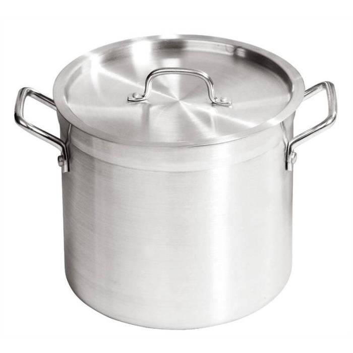 Marmite en Aluminium 20 litres avec Couvercle - Parfait pour Ragoûts et Soupes