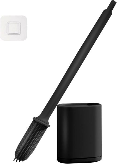 Balai Toilette WC au Sol Ou Montage Mural,Brosse Toilette Silicone ...