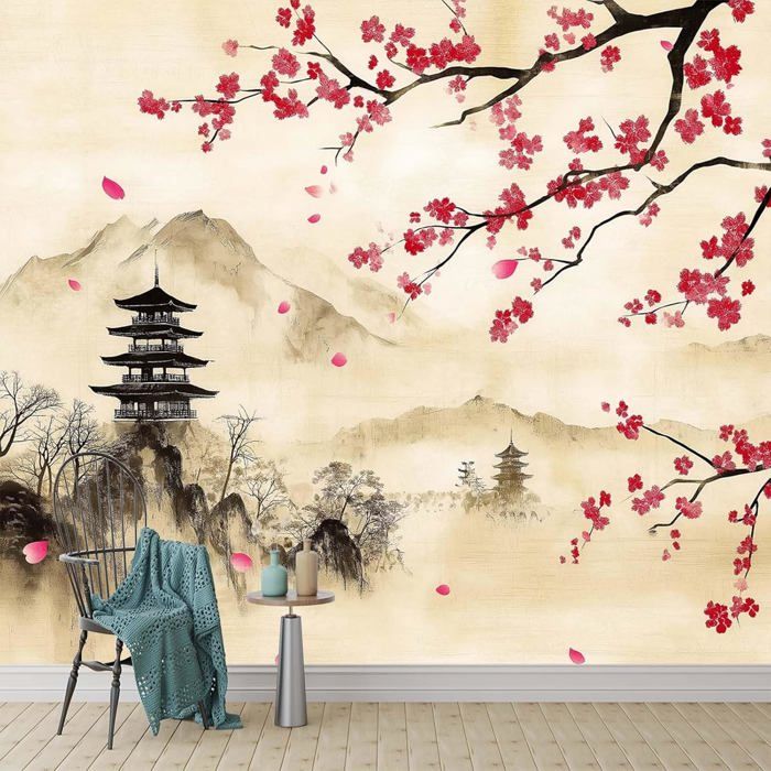 Papier Peint Panoramique Texture D'Encre Bleue 3D Poster Mural pour Salon Chambre Décoration Murale