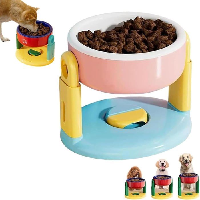 Gamelle à ventouse relevable pour animaux de compagnie gamelle réglable en hauteur pour nourriture et eau pour chiens et chats Gamelle à ventouse relevable pour animaux de compagnie gamelle réglable en hauteur pour nourriture et eau pour chiens et chats
