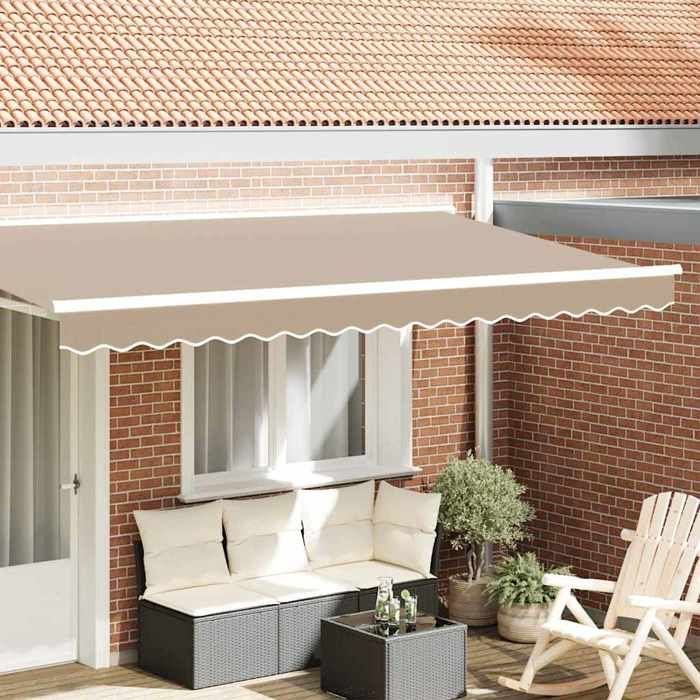 vidaXL Remplacement de lambrequin Beige 380 x 20 cm Polyester 42000760