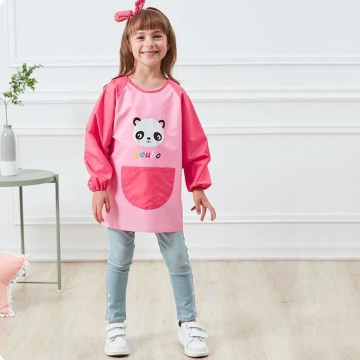 Tablier de peinture Smock pour enfants, doux et résistant à l'eau