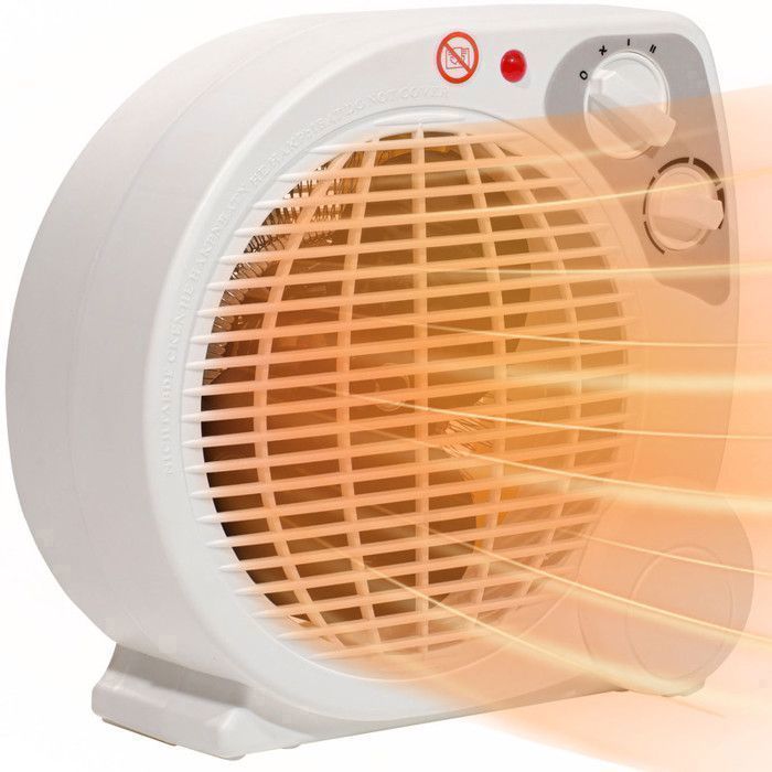Chauffage dappoint Radiateur Soufflant 2 Niveaux 1000/ Protection Anti Surchauffe et Anti Basculement