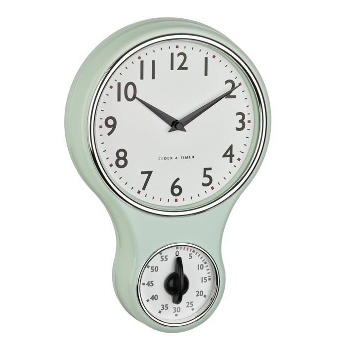Horloge Murale - TFA Dostmann - 60.3073.20 - Quartz - Menthe - Rétro