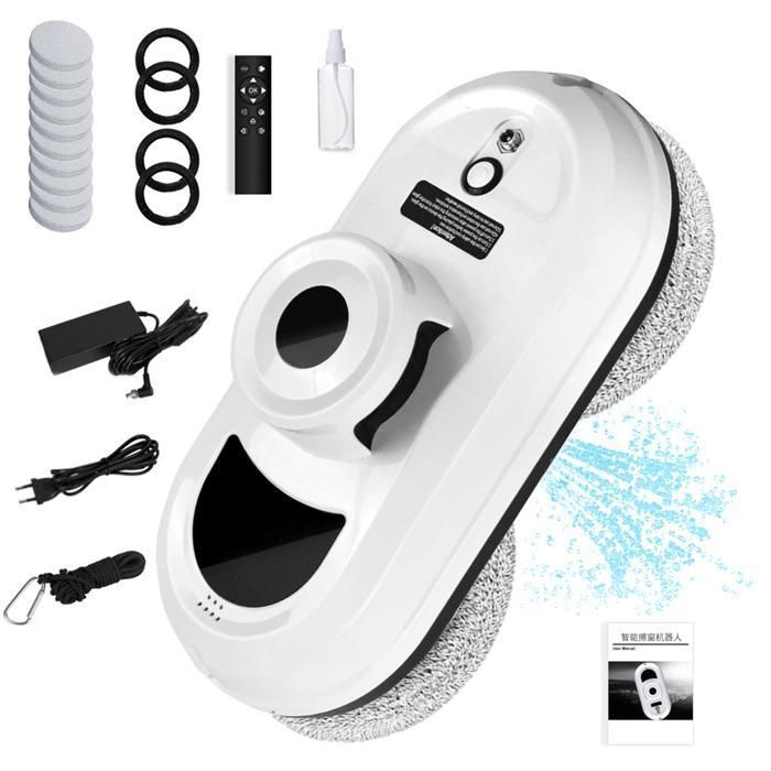 Robot Laveur Vitre Electrique 3 modes nettoyage aspiration 5600PA Navigation Intelligente anti-chute