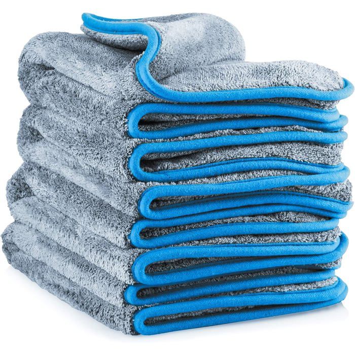 Lot 3 Chiffons Microfibre Voiture 1100 G/m² – Ultra Absorbants, 40x40 Cm, Sans Rayures Pour Lavage & Séchage