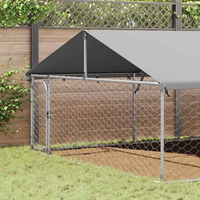vidaXL Chenil dextérieur avec toit pour chiens 60 Chenil e x térieur avec toit 600 x 300 x 150cm hot82103996