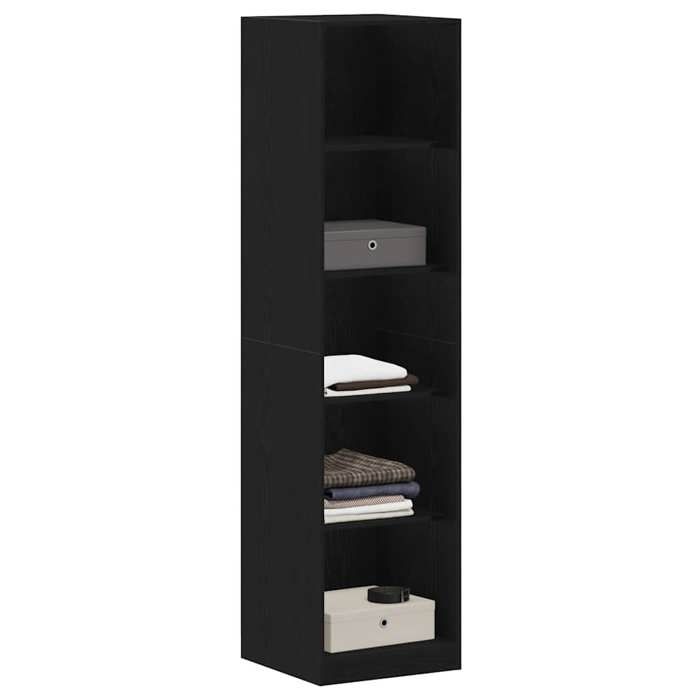 Noir Penderie de Rangement - SWEETY Garde-robe - charge 3 kg par compartiment - Chêne noir 50x50x200cm Bois dingénierie CL48706570