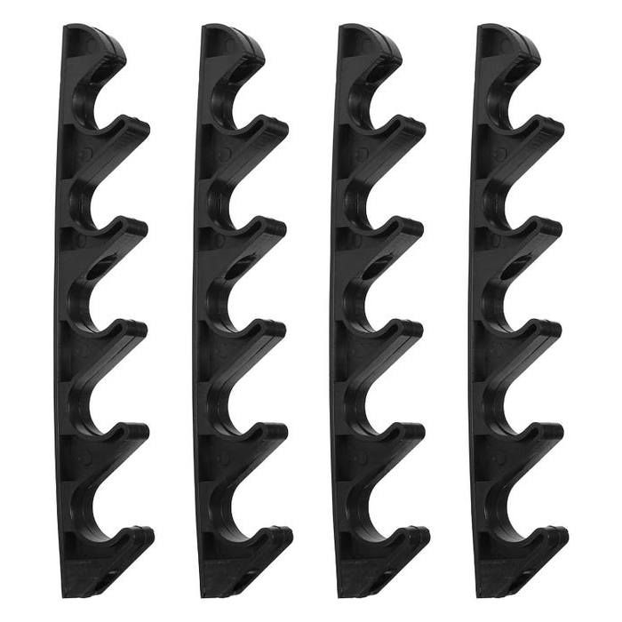 4 pièces Support de Réglage pour Chaise Longue Positions avec Crochet Plastique Noir Ajusteur Robuste pour Fauteuil de Jardin et C