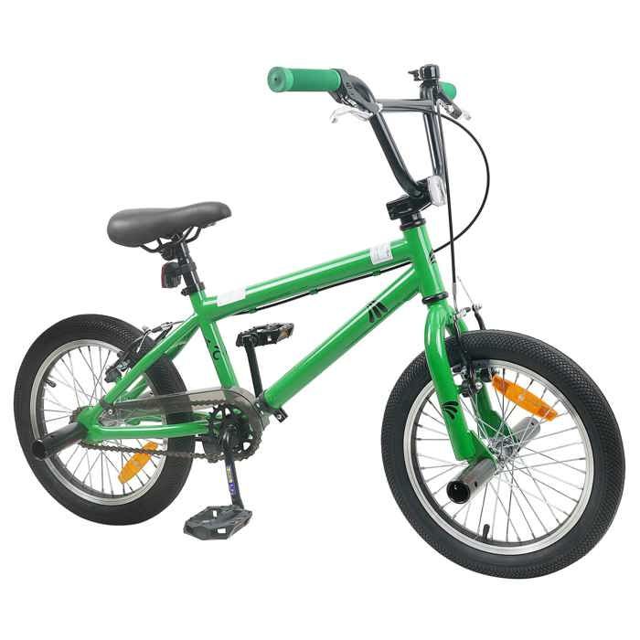 Bmx 20 pouces pour les plus de 9 ans - vidaXL - acier - vert - 139 x 67 x 91 cm - guidon et selle réglables 1318711