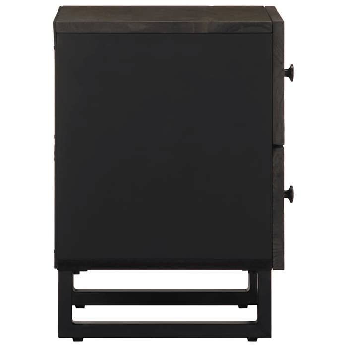 Tables de lit Moderne CHIC 2 pcs Armoires de chevet - Pour chambre - noir 40x33x46 cm bois de manguier solide CC458
