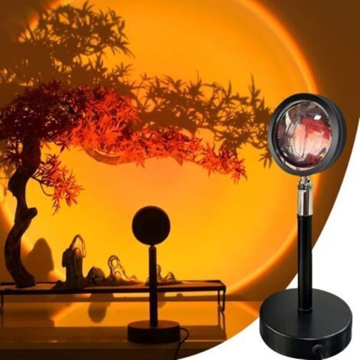 Projecteur Coucher Soleil 16 Couleurs RVB Télécommande - Rotation 180° Romantique